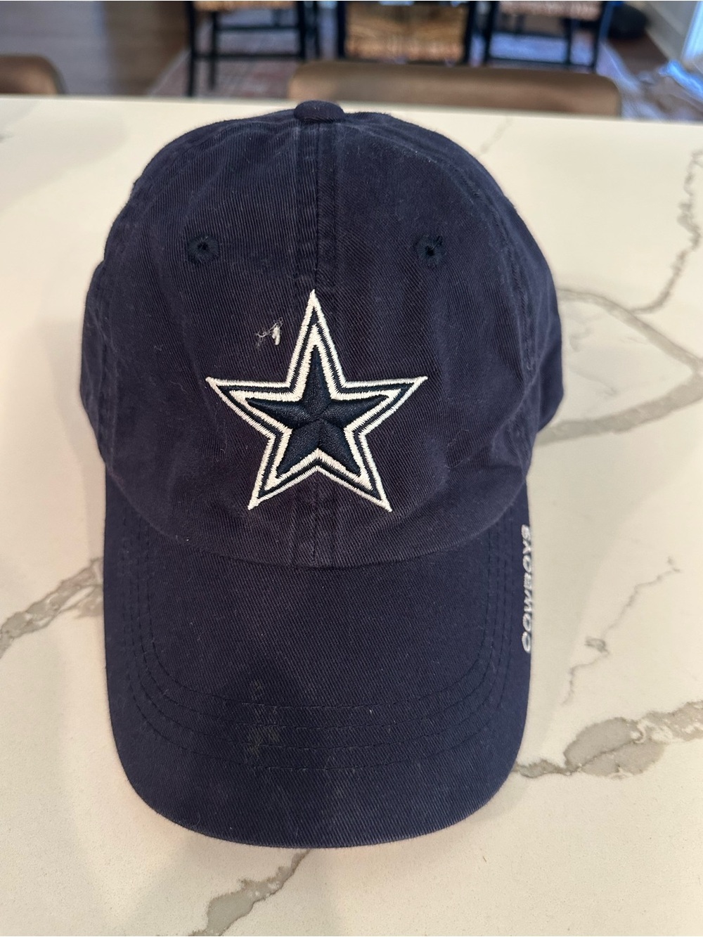 Navy Star Embroidered Baseball Cap